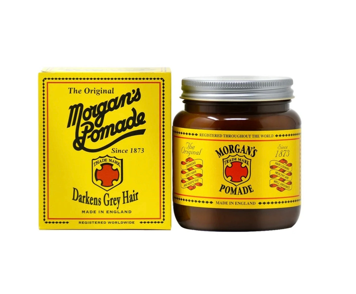 The Original Morgan Pomade Since 1873 TRADE MARY Darkens Grey Hair