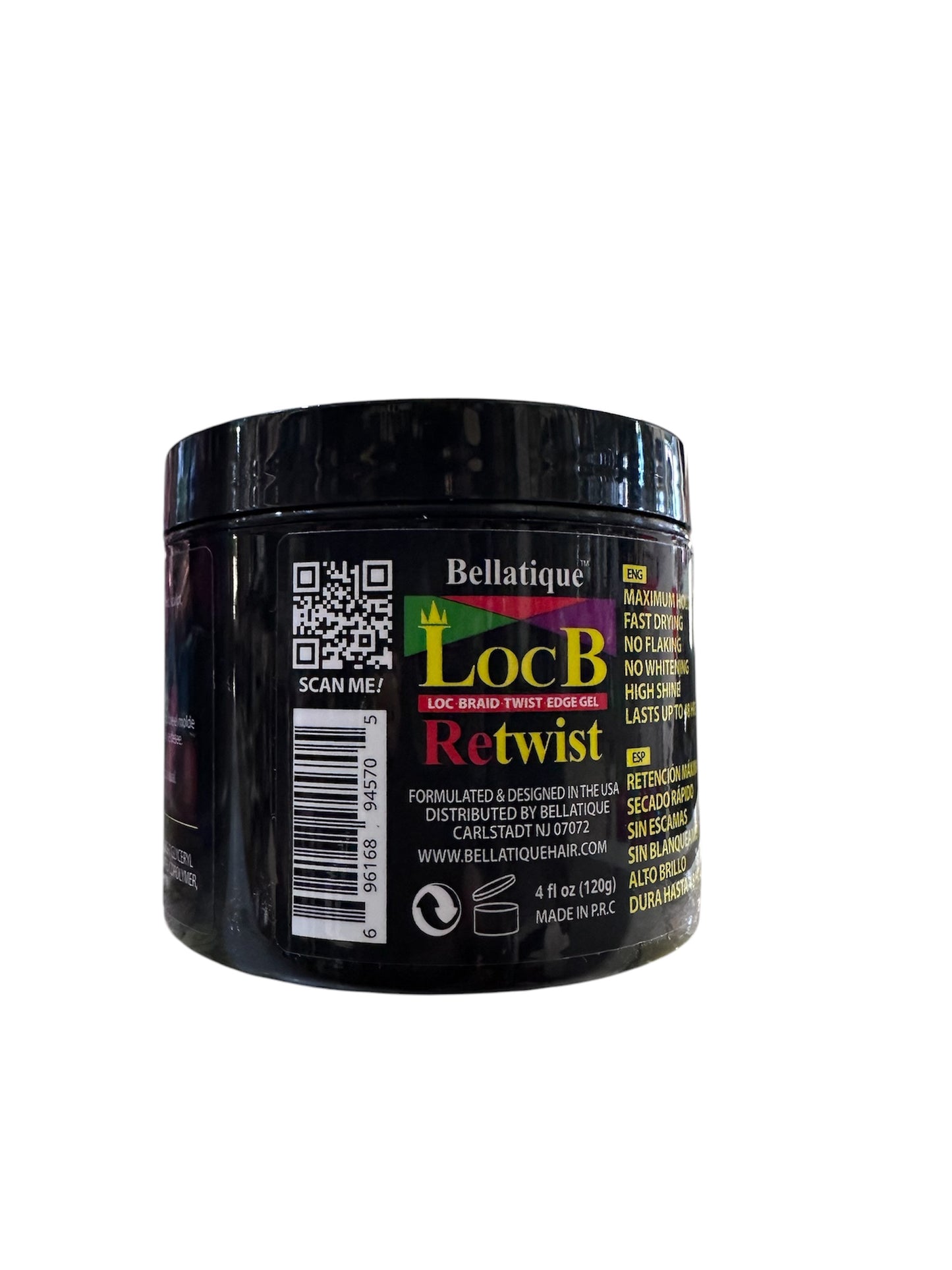 Bellatique LocB LOC BRAID TWIST EDGE GEL Retwist 4FL OZ