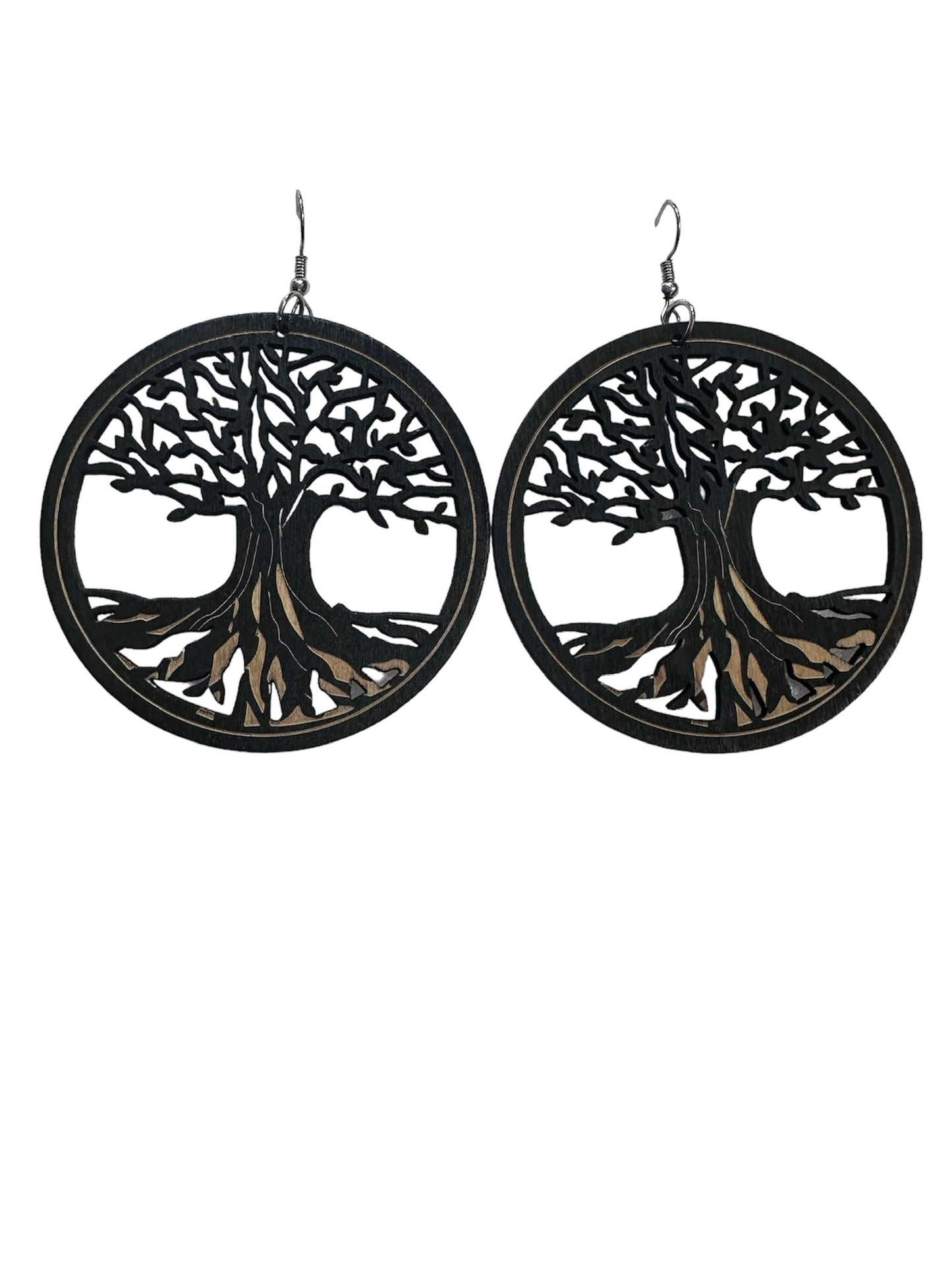 Tree Of Life Wooden Earring