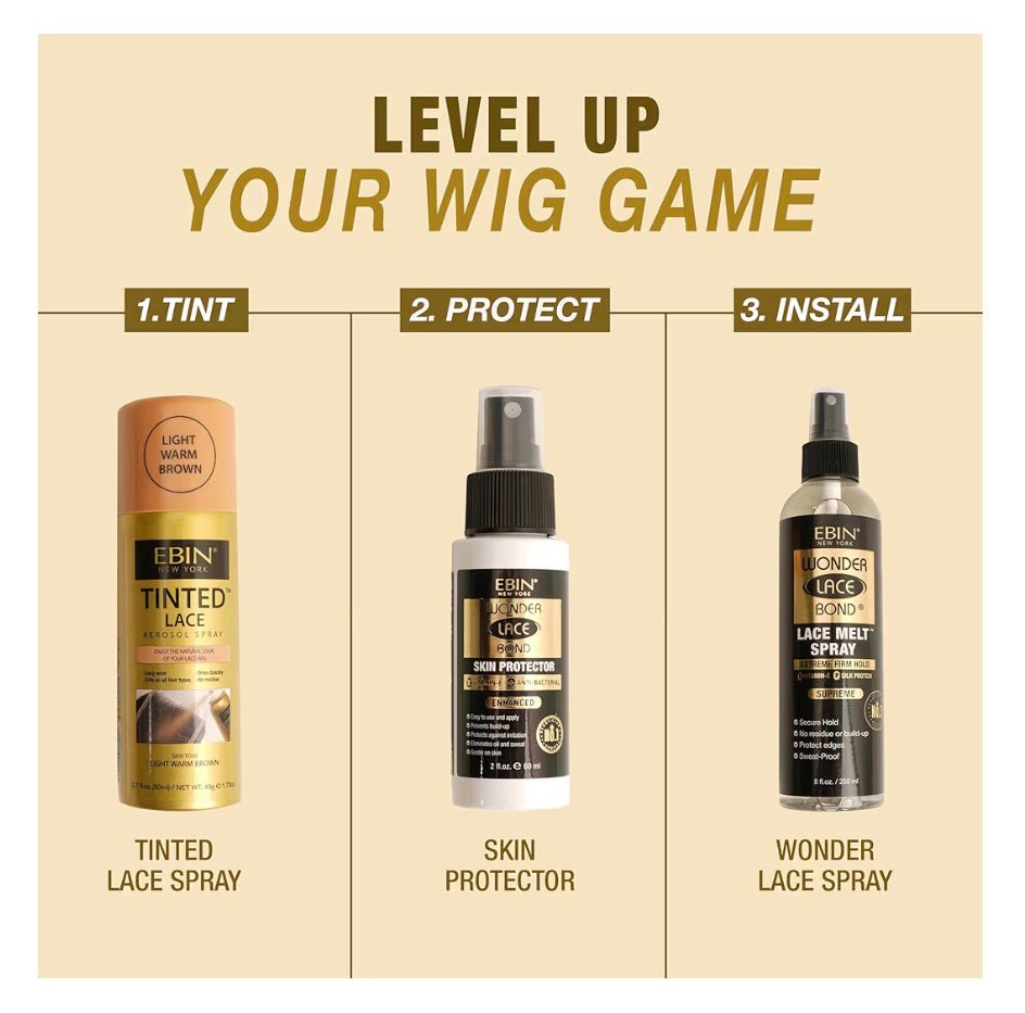 Ebin Dark Brown Tinted Lace Spray 1.73oz
