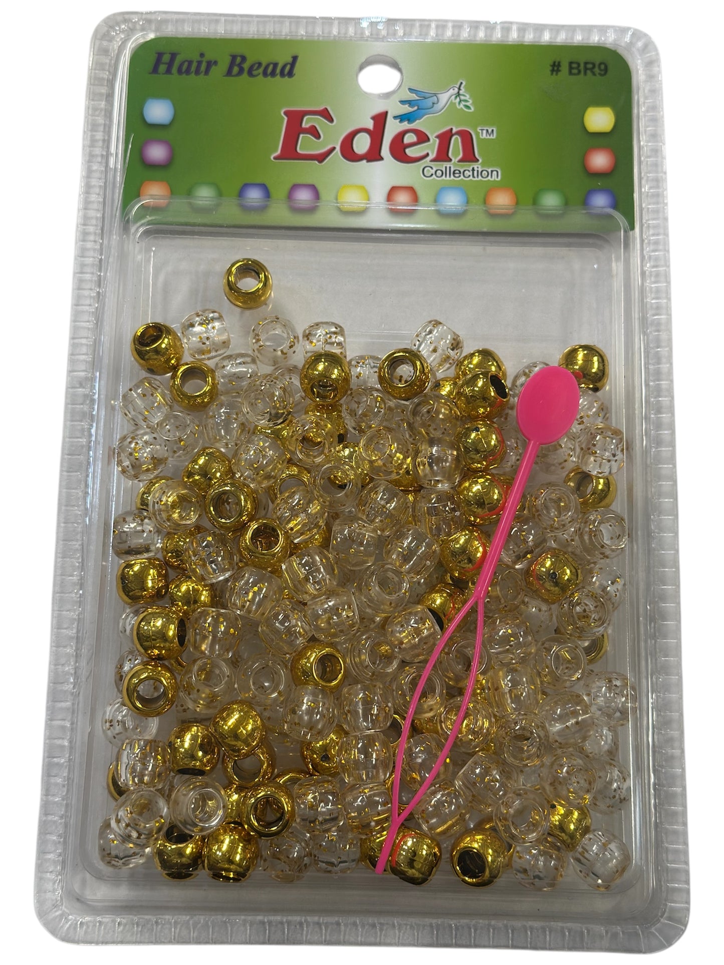 EDEN GOLD AND CLEAR HAIR BEADS
