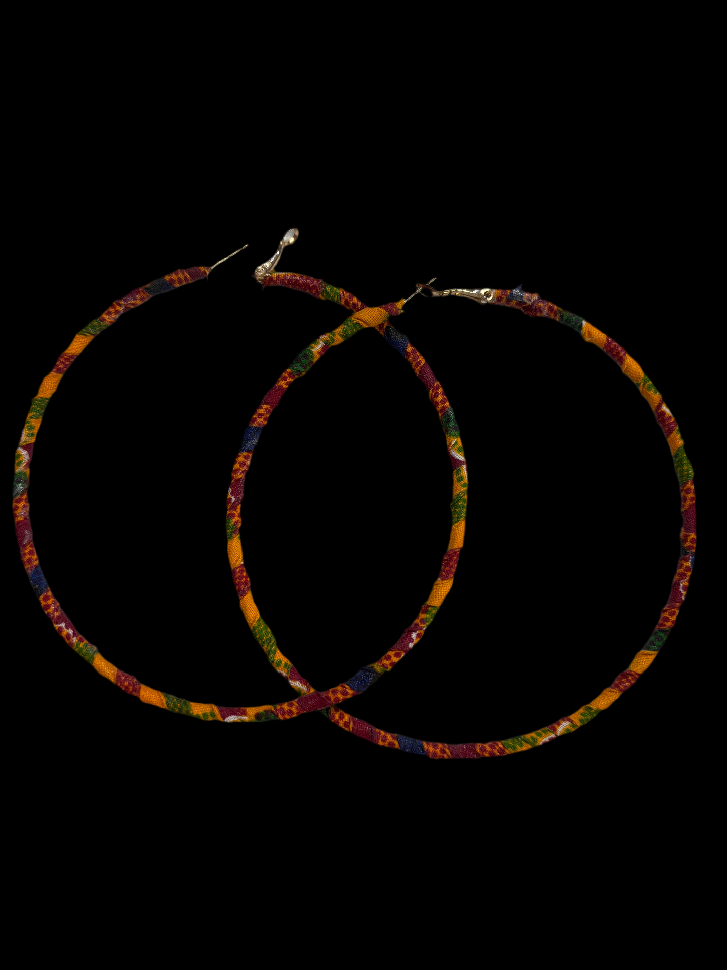 Kente Hoops Earrings (Colorful)