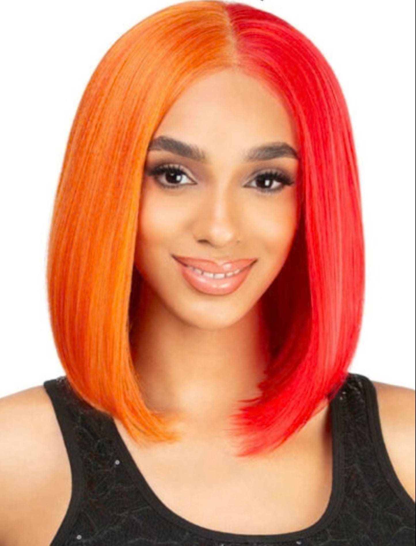 Harlem 125 hot split red/orange wig . LHF59