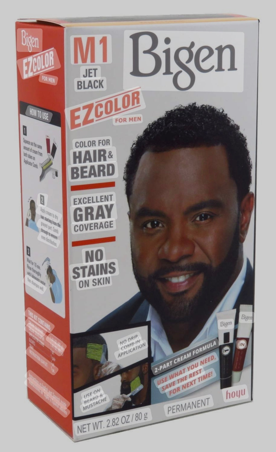 Bigen M1 Jet Black EZ color for men 2.82 OZ/80g