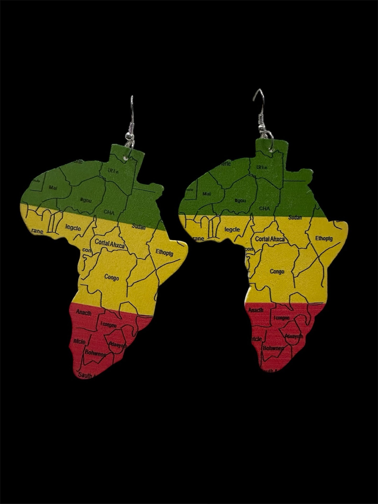 Africa Map Earrings