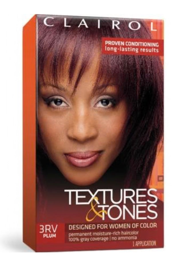 CLAIROL TEXTURES&TONES 3RV PLUM hair color.