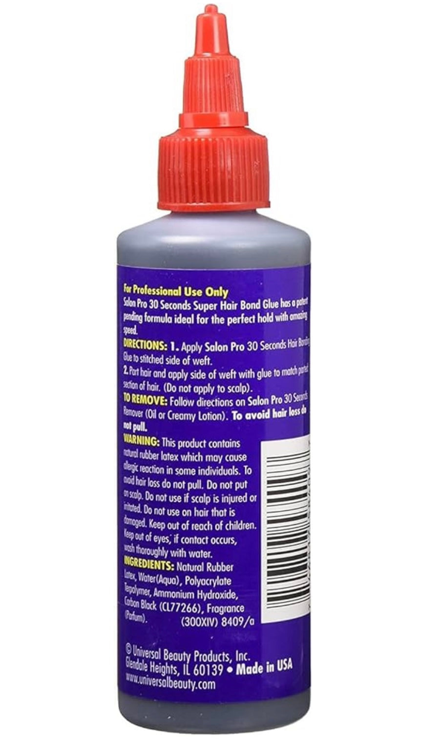 Salon Pro 30 Sec. Super Hair Bond Glue Professional Speed, 8
Ounce