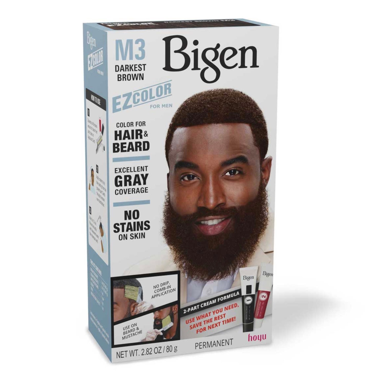 Bigen M3 Darkest Brown EZ color for men 2.82 OZ /80g