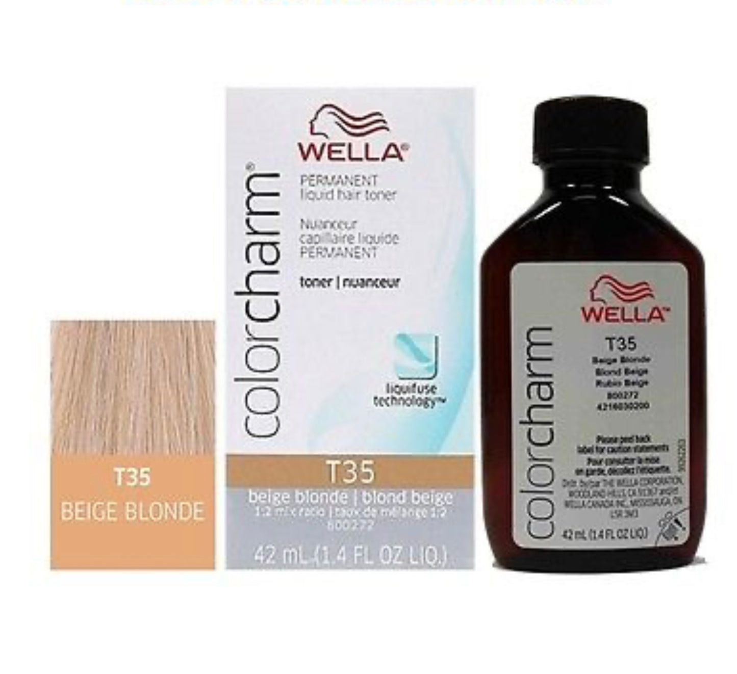 WELLA PERMANENT colorcharm liquid hair toner T35