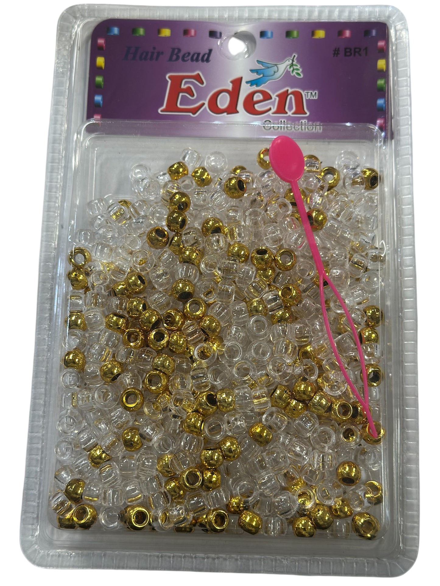 EDEN GOLD AND CLEAR HAIR BEADS