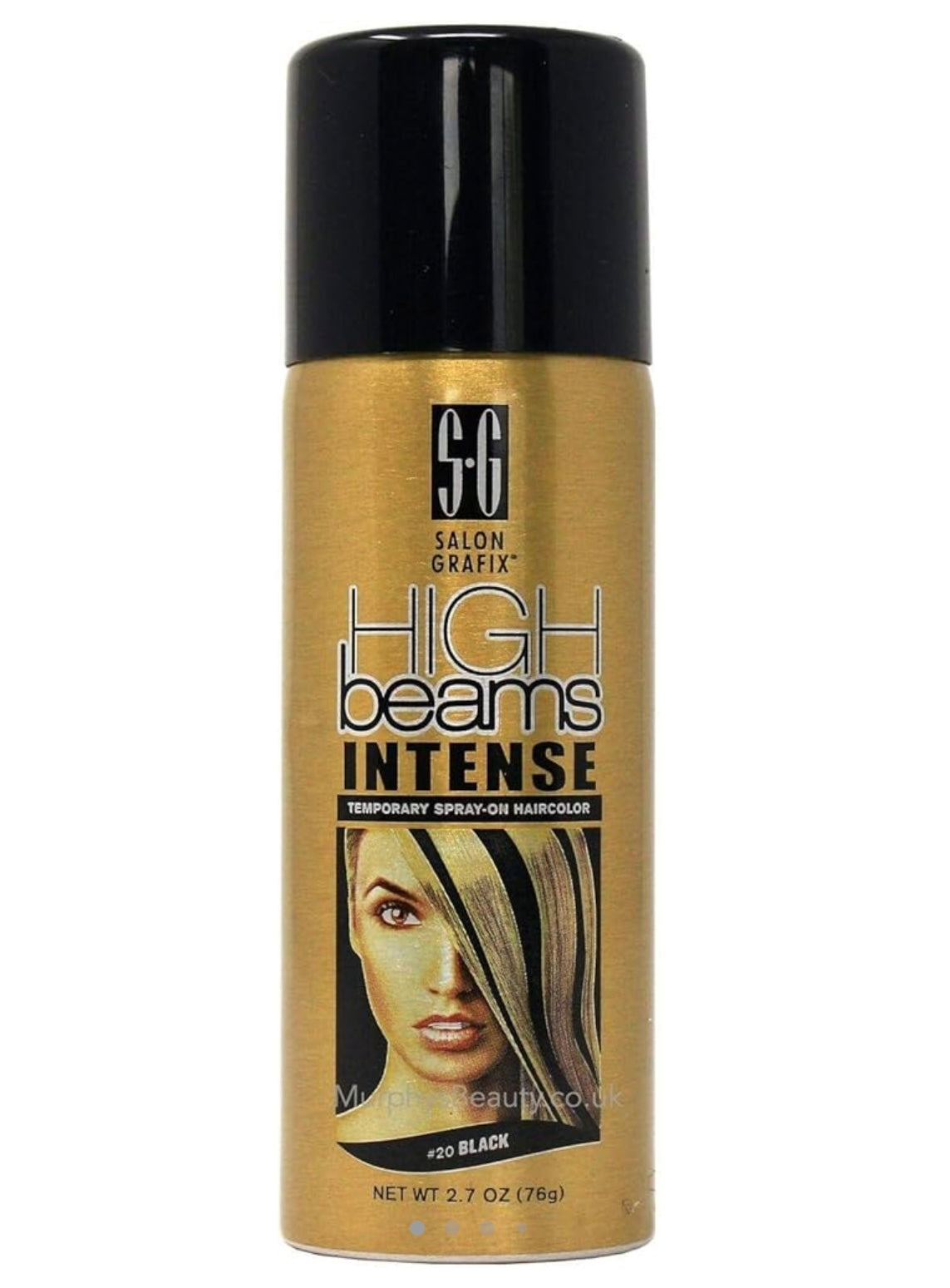 Salon Grafix High Beams Intense Temporary Spray - Black for Unisex - 2.7 oz Hair Color