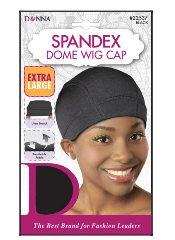 Donna Spandex Dome Wig Cap Black