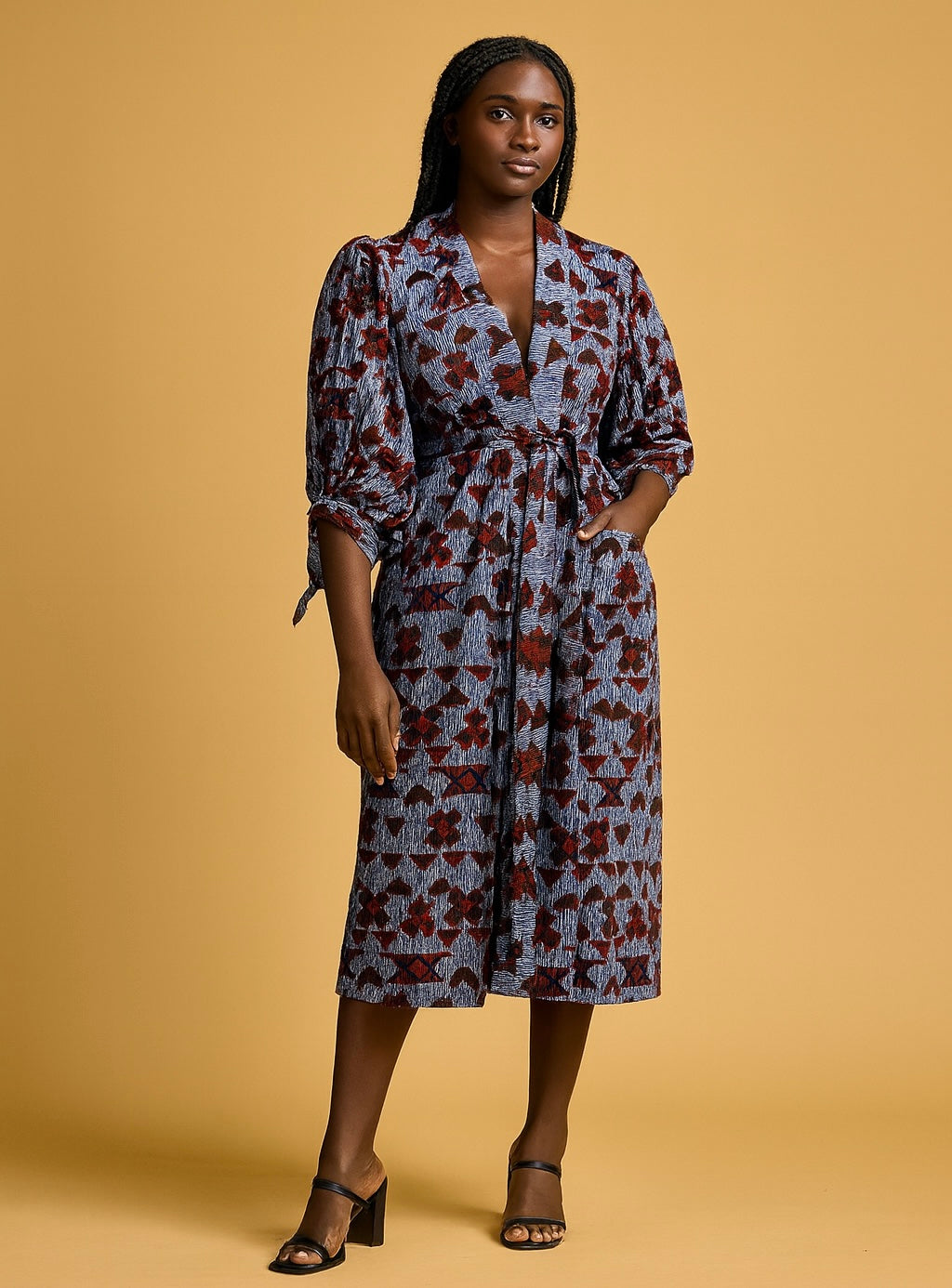 Multi Color Ankara Kimono 43” Long