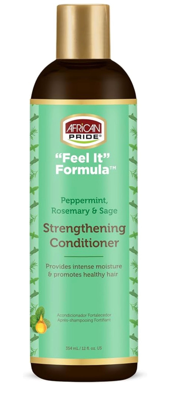 African Pride Peppermint, Rosemary & Sage Strengthening Conditioner, 12oz