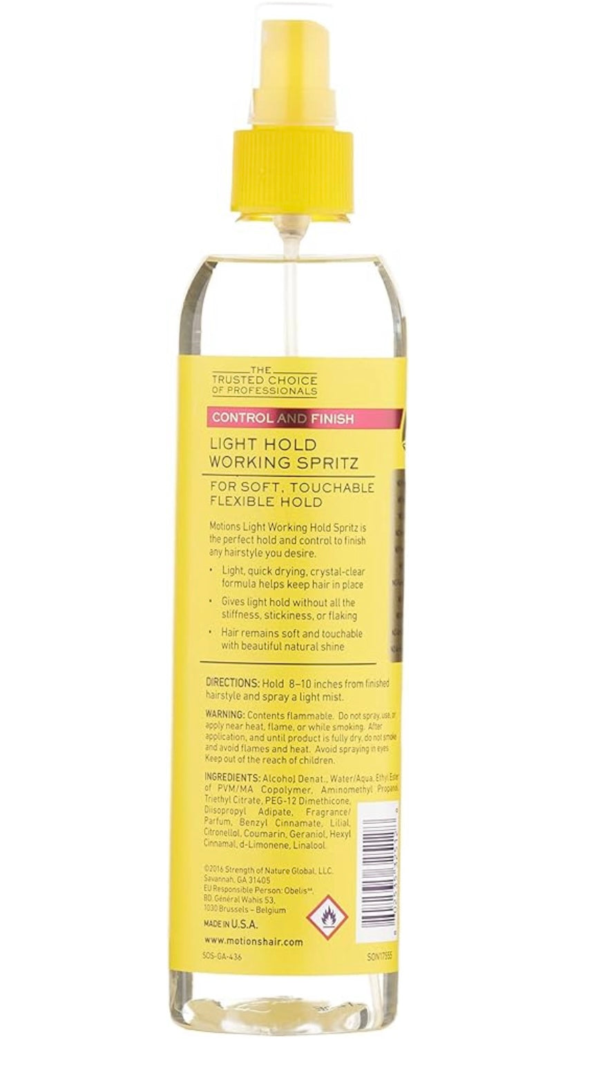 Motions Light Hold Working Spritz for Hair