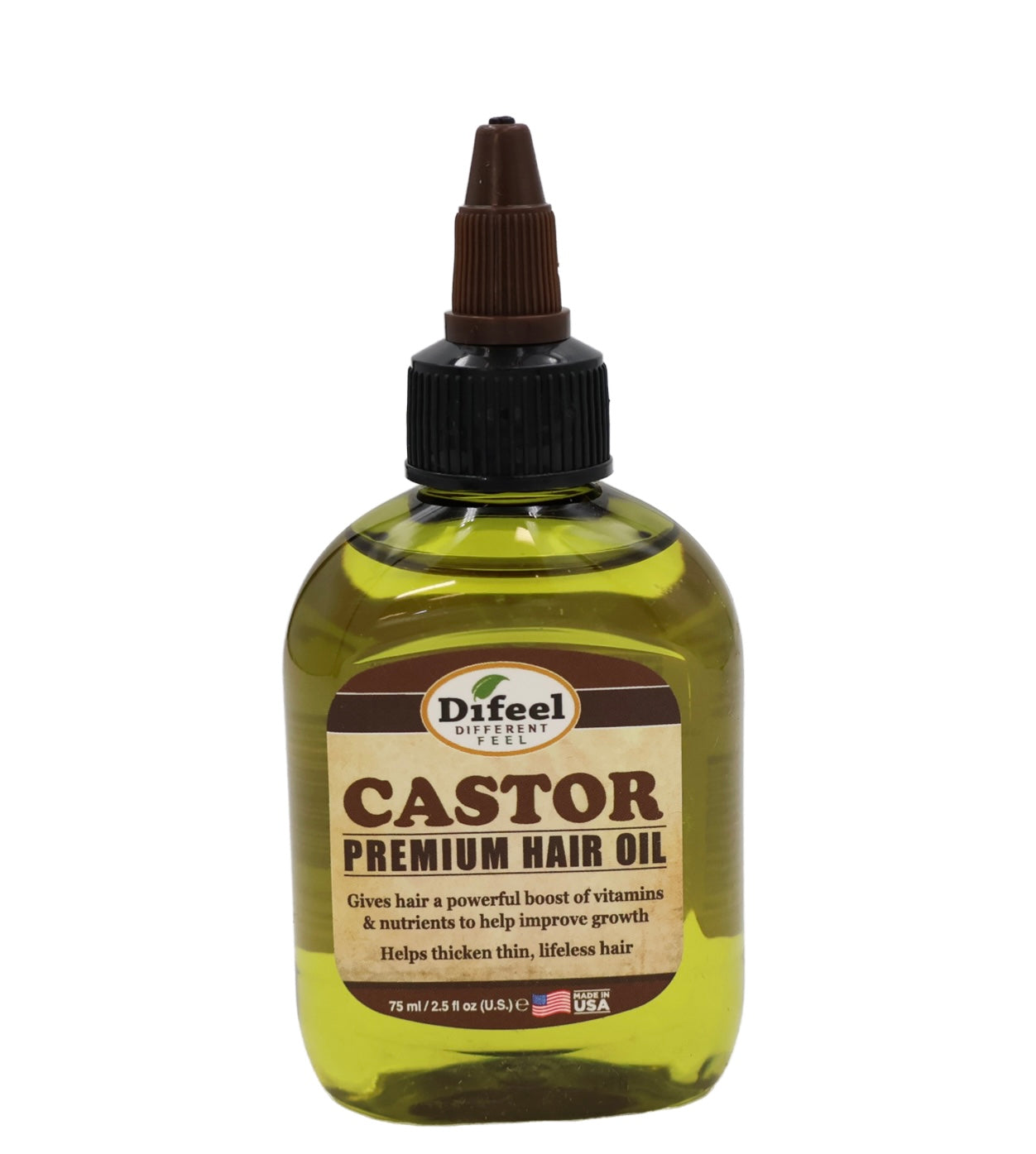 Difeel Premium Hair Oil Castor, 2.5 Oz.