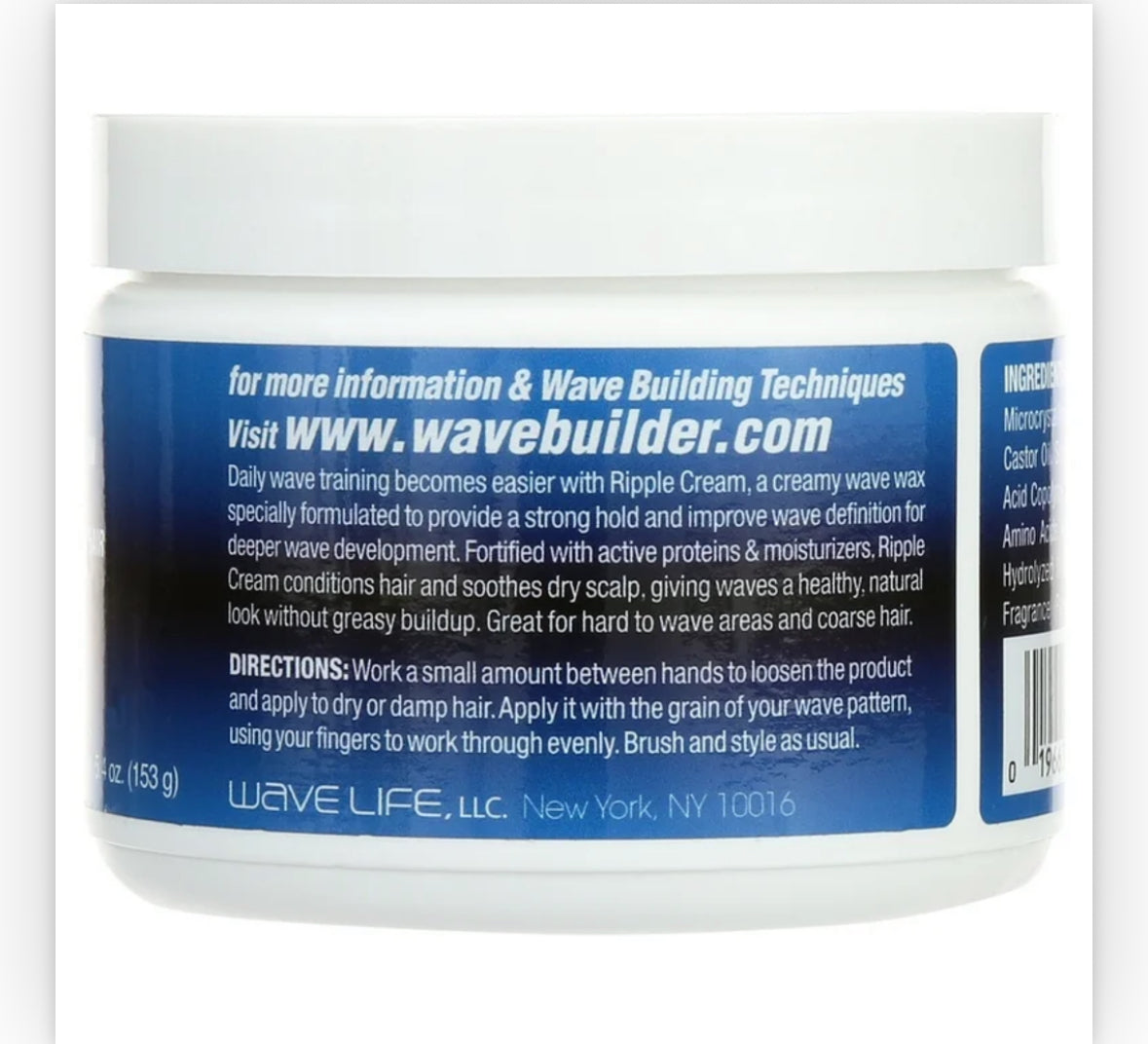 Wavebuilder Ripple Cream Wave Wax, 5.4 Oz