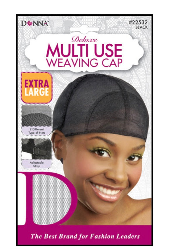 Donna Deluxe Stretch Weaving Cap Hair Net Black