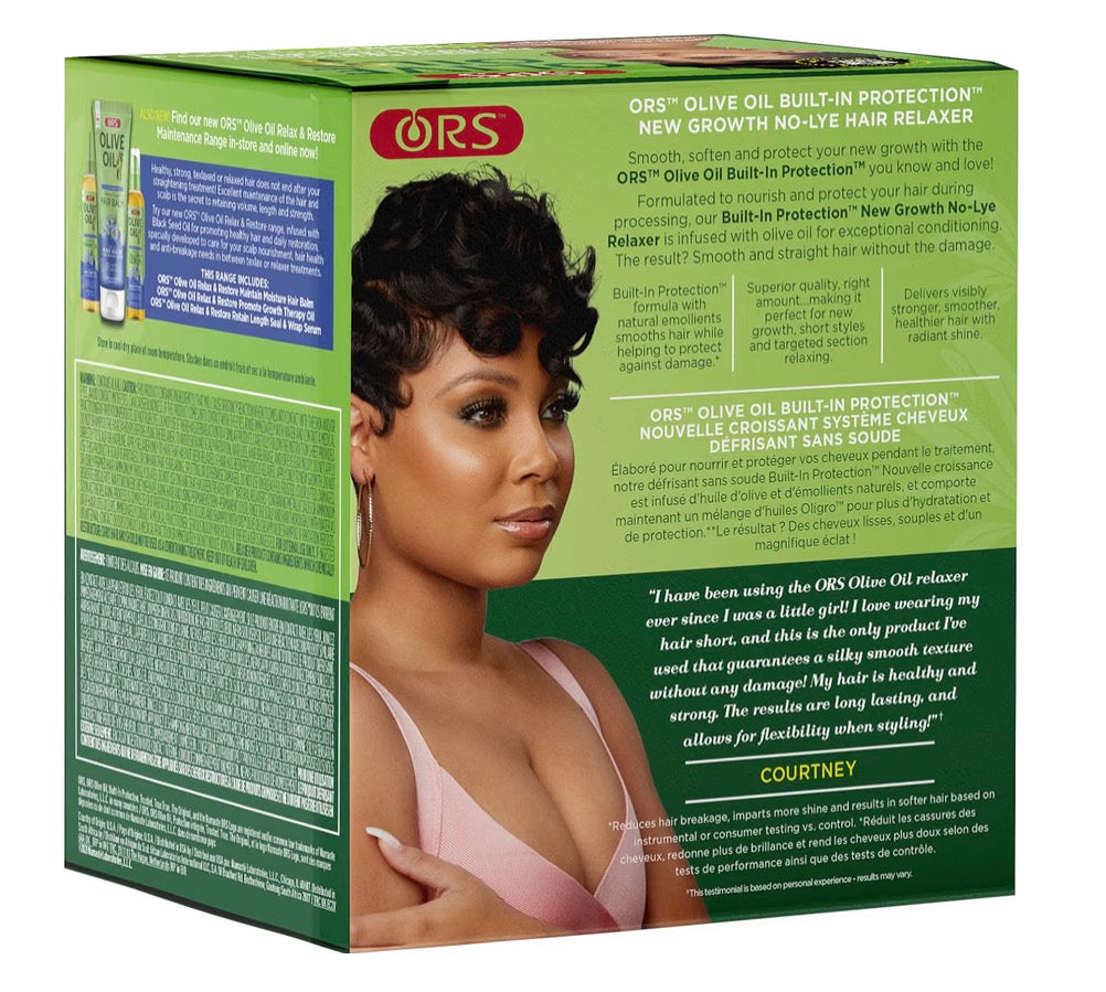 ORS Olive Oil Built In Protection New Growth No-Lye Hair Relaxer Normal Strength