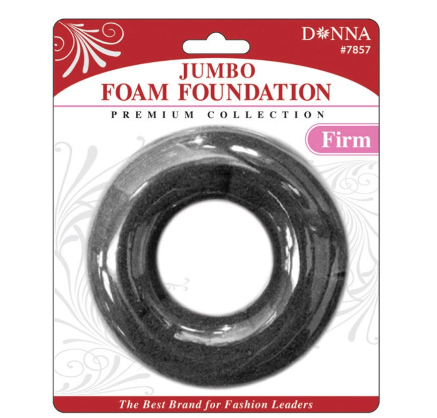 Donna Jumbo Hair Foam Donut Bun Black