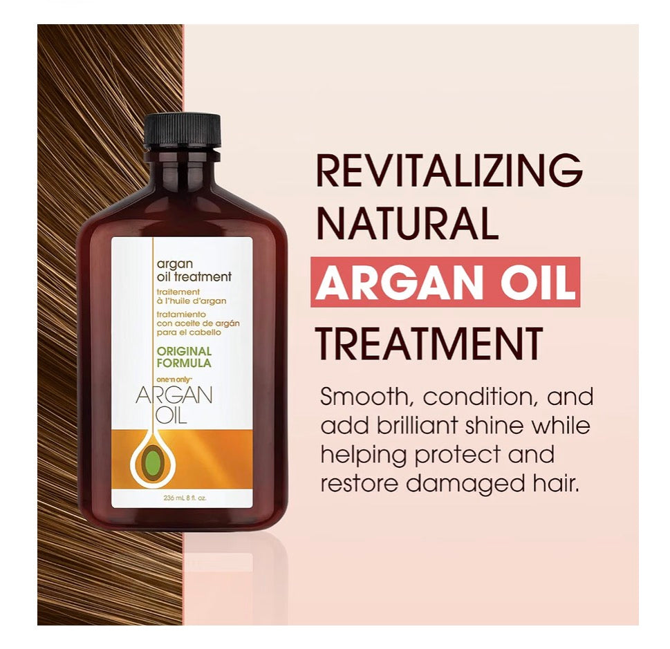 One 'n Only Argan Oil Hair Treatment, Hydrate + Frizz Control Serum, 3.4 oz