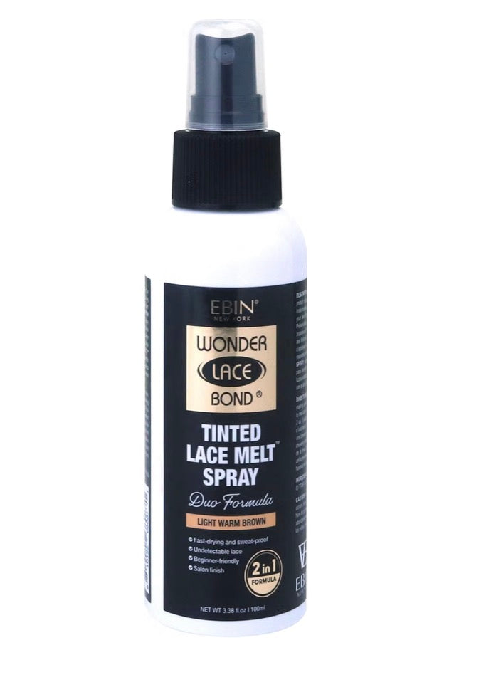 Ebin Wonder Lace Bond Tinted Lace Melt, Light Warm Brown, 3.38oz