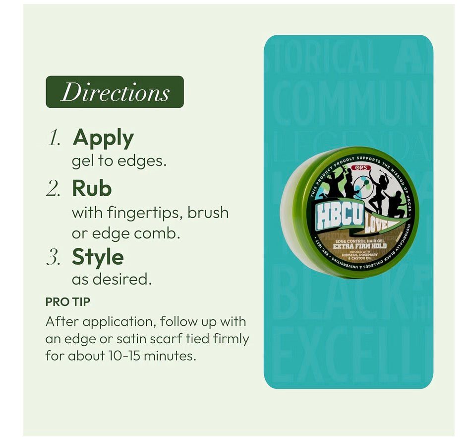 ORS Olive Oil HBCU Culture Edge Control Hair Gel Extra Firm Hold 2.25oz