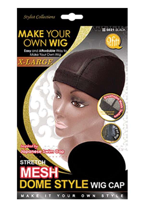Qfitt Make Your Own Wig-Stretch Dome Style Wig Cap Black