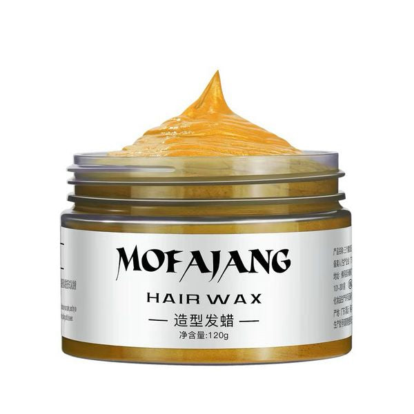 MOFAJANG Unisex Hair Wax Color Dye Styling Cream Mud (Yellow)