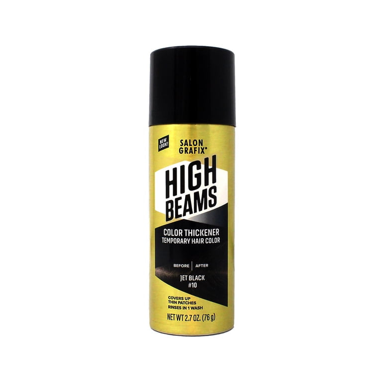 High Beams Color Thickener Temporary Spray-On Hair, Jet Black, 2.7 Oz.