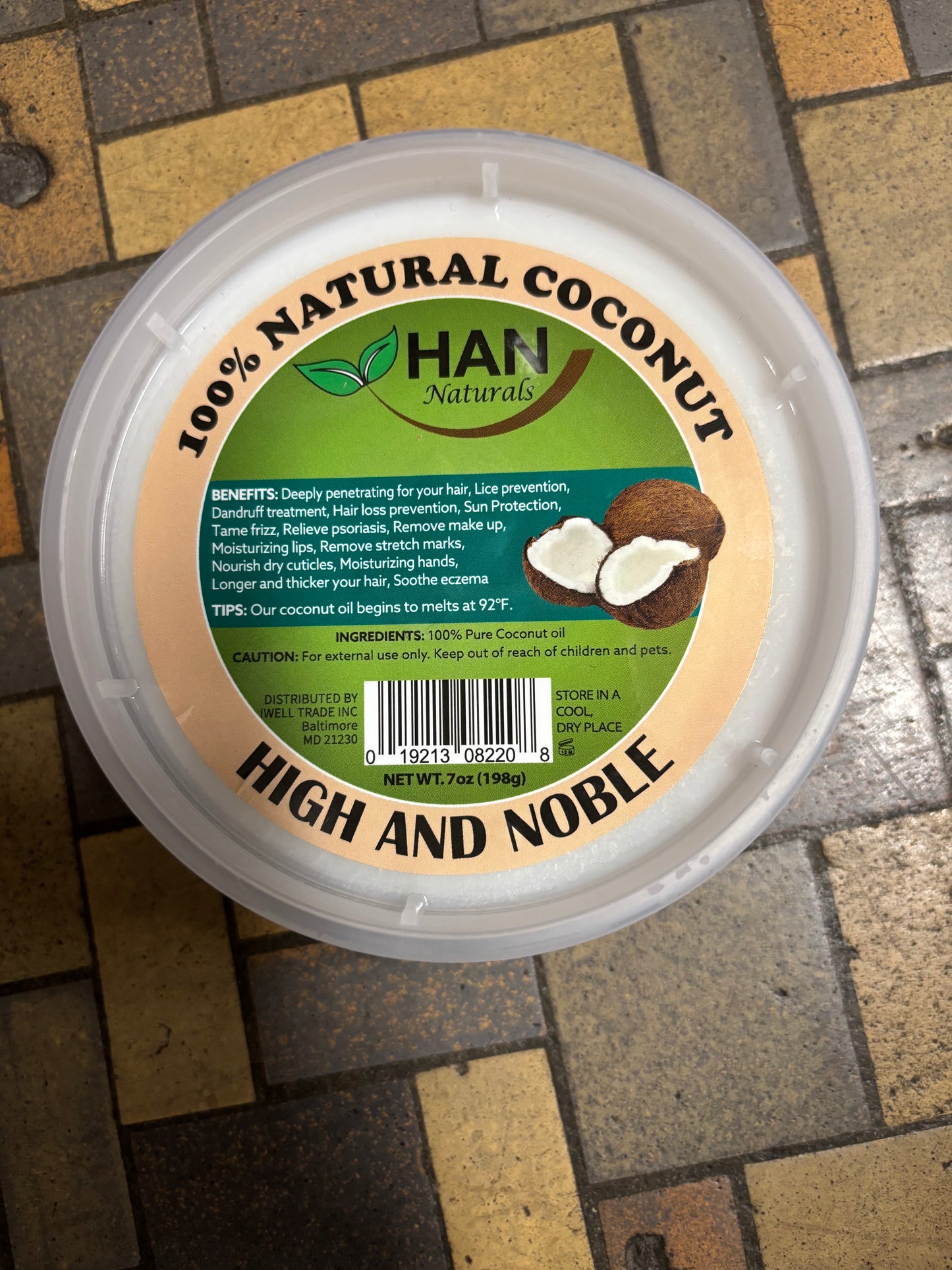 HAN Natural Coconut Butter 7oz