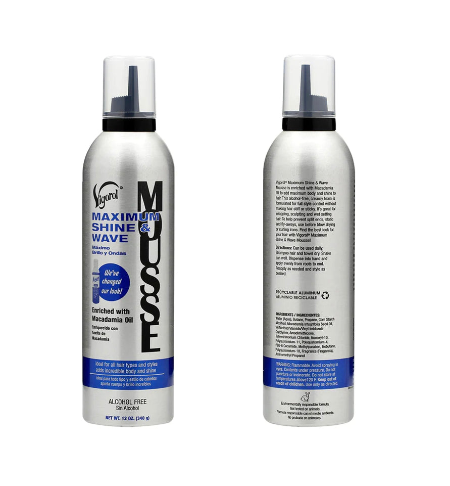Vigorol Mousse Max Shine 12oz
