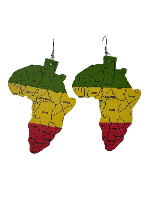 Africa Map Earrings