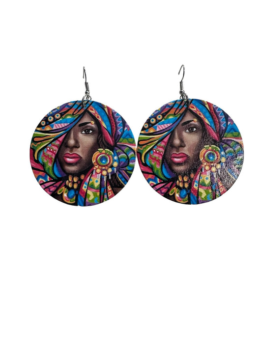 Colorful Wooden Earrings