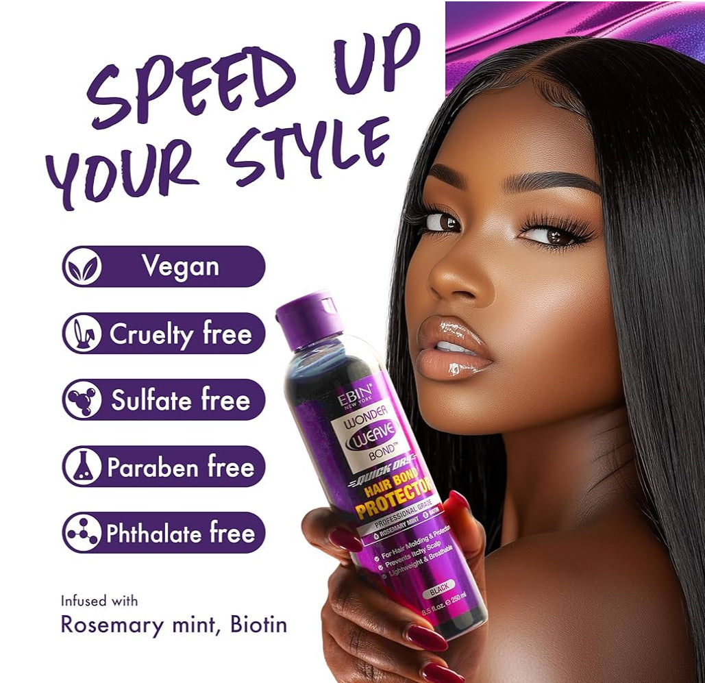 EBIN NEW YORK Wonder Weave Bond Hair Protector (black) 3.38 Fl Oz