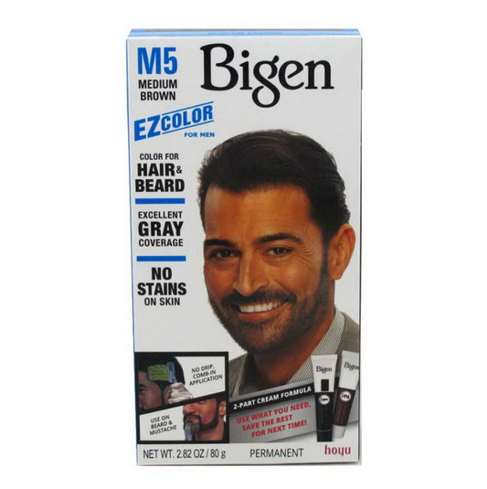 Bigen M5 Medium Brown EZ color for men 2.82 OZ/80 g