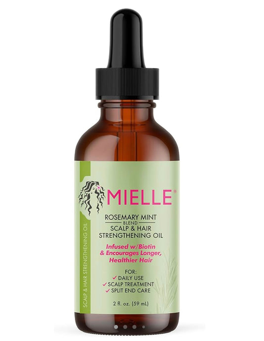 Mielle Organics Rosemary Mint Scalp & Hair Strengthening Oil for All Hair Types, 2 Ounce