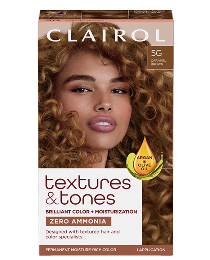 CLAIROL TEXTURES TONES 5G CARAMEL BROWN HAIR COLOR