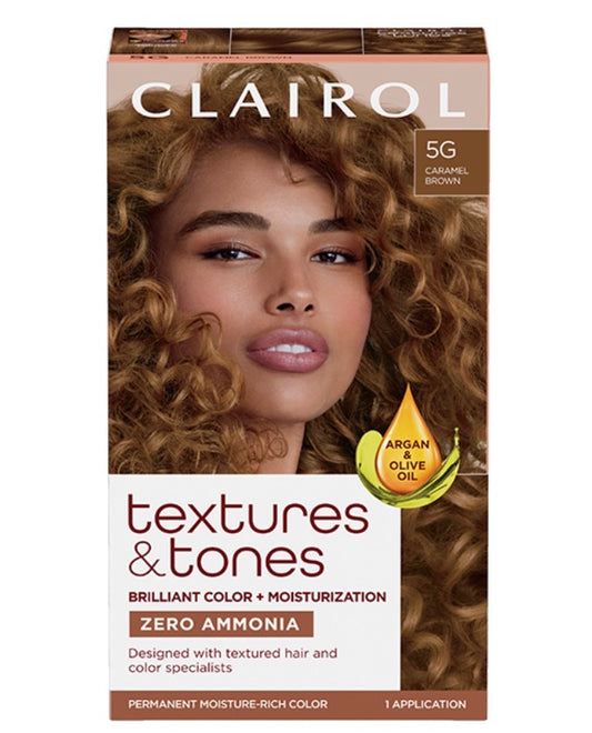 CLAIROL TEXTURES TONES 5G CARAMEL BROWN HAIR COLOR