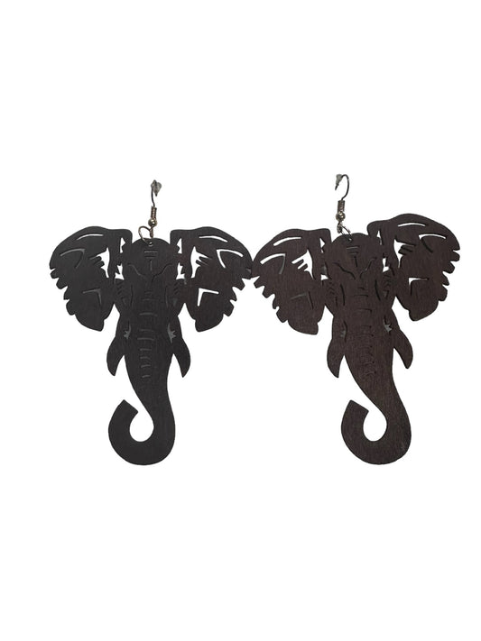 BROWN ELEPHANT EARRING