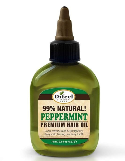 Difeel Premium Natural Hair Oil - Peppermint Oil 2.5 ounce