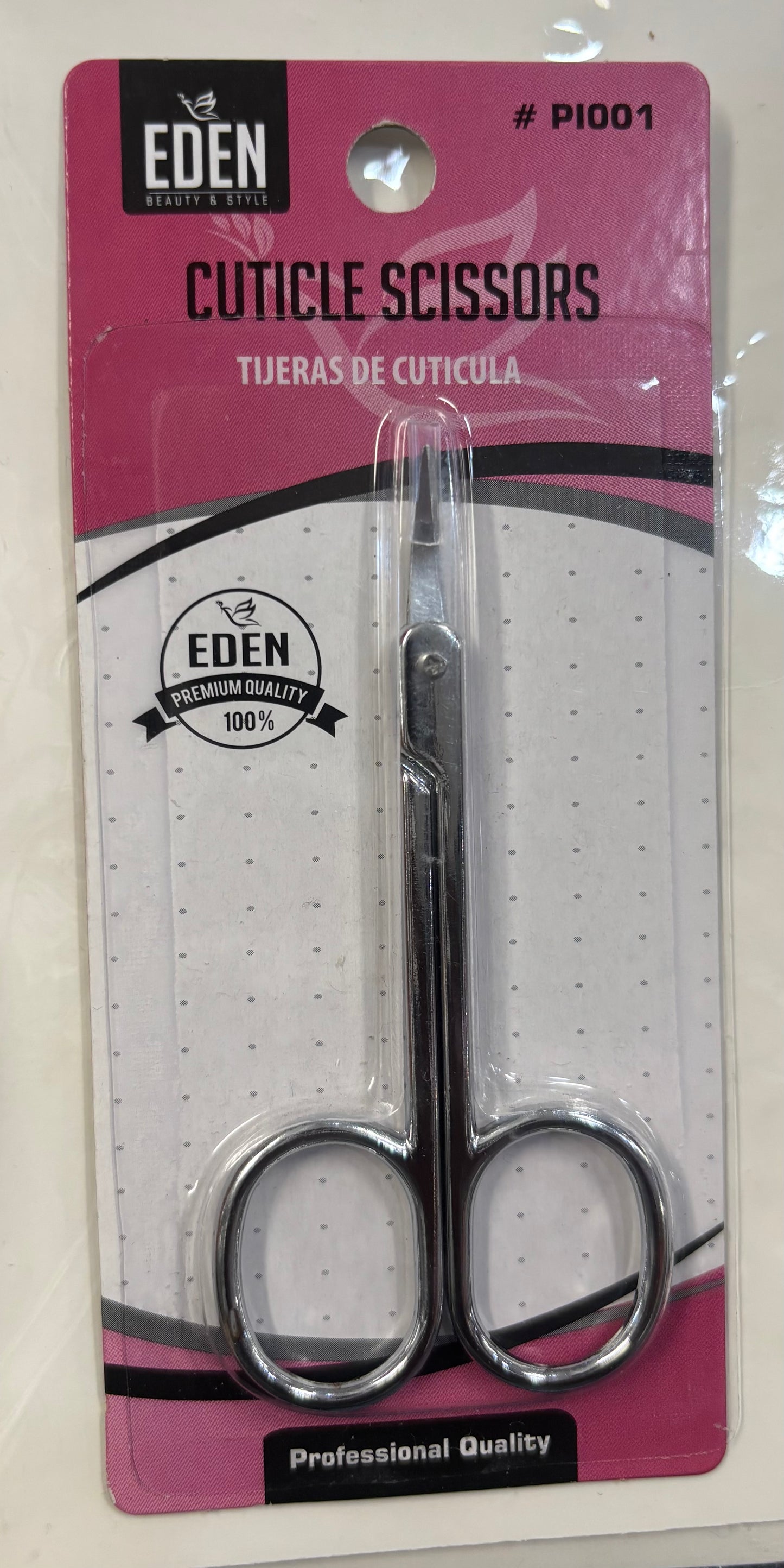 Eden Metal Steel Curved Cutting Scissors for Cuticle, Brow, Lash, Nose hair, Mustache, Nail, Craft