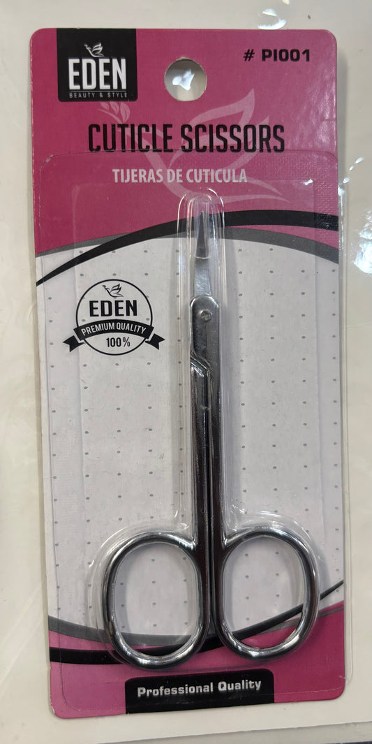 Eden Metal Steel Curved Cutting Scissors for Cuticle, Brow, Lash, Nose hair, Mustache, Nail, Craft