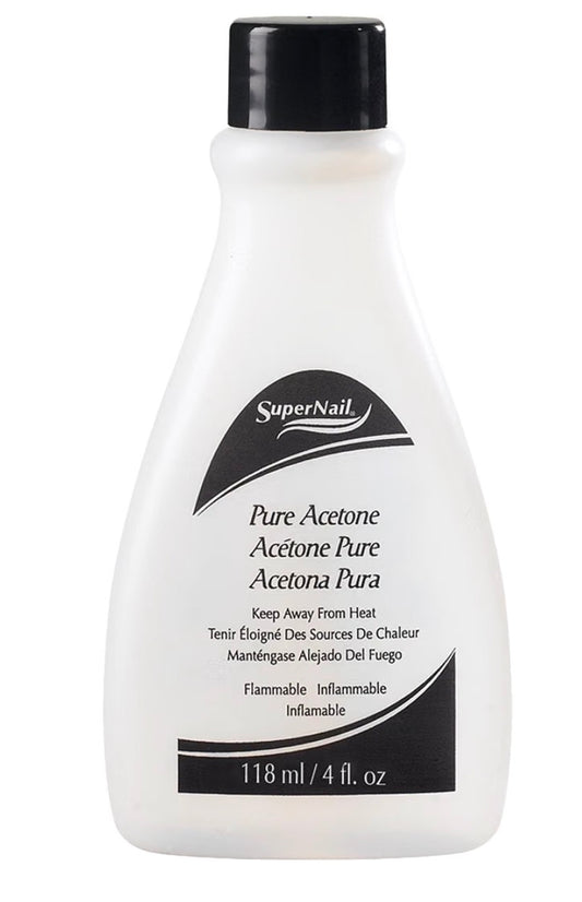 SuperNail (Super Nail) Pure Acetone Nail Polish Remover Clear & Unscented Formula, 4oz