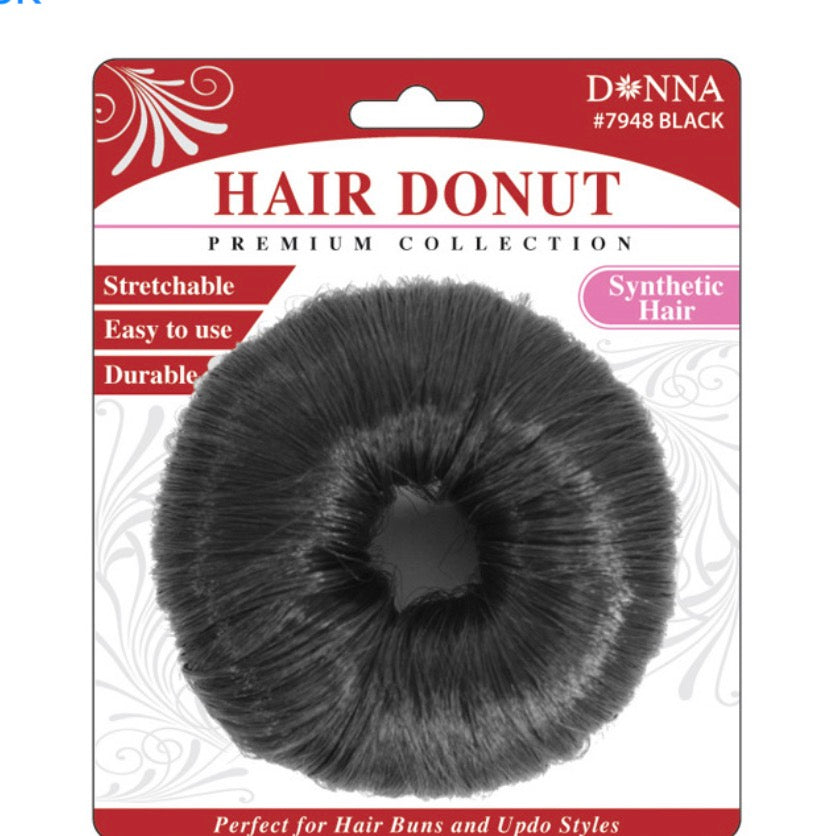 Donna Synthetic Hair Donut Bun Black
