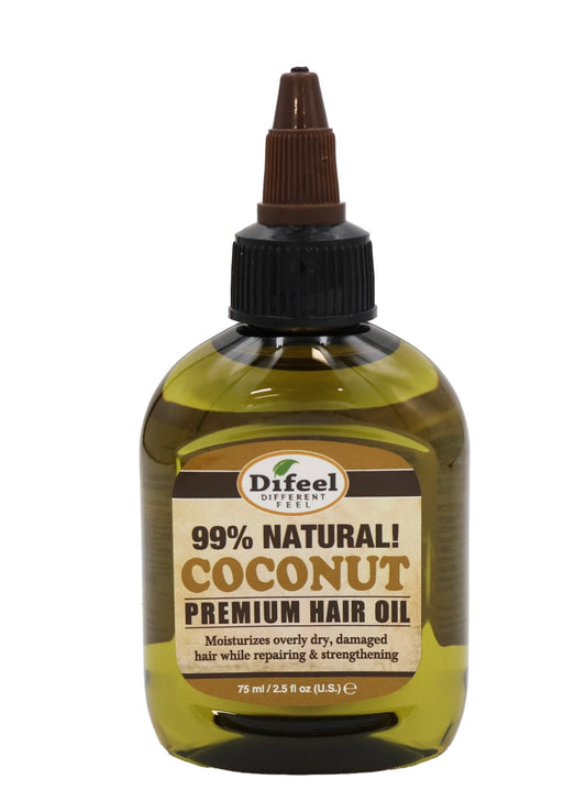 Difeel Premium Hair Oil Coconut, 2.5 Oz