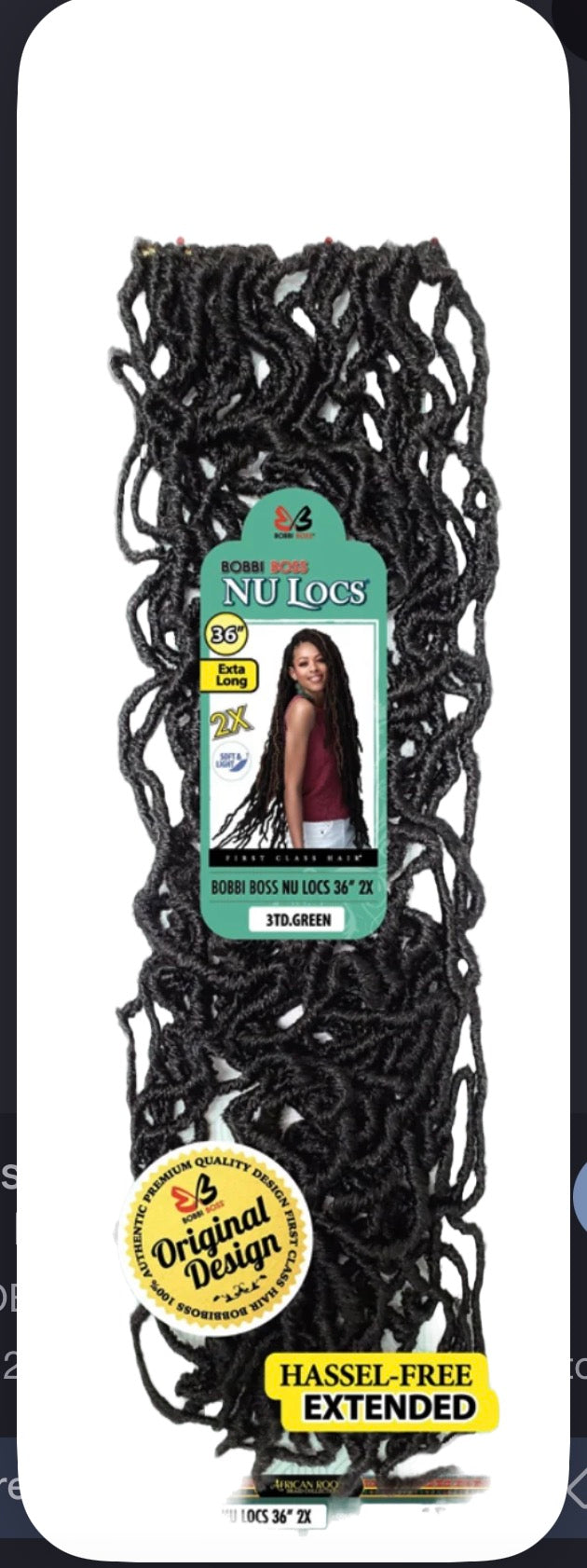 Bobbi Boss Crochet Braids African Roots Braid Collection 2X Nu Locs 36"