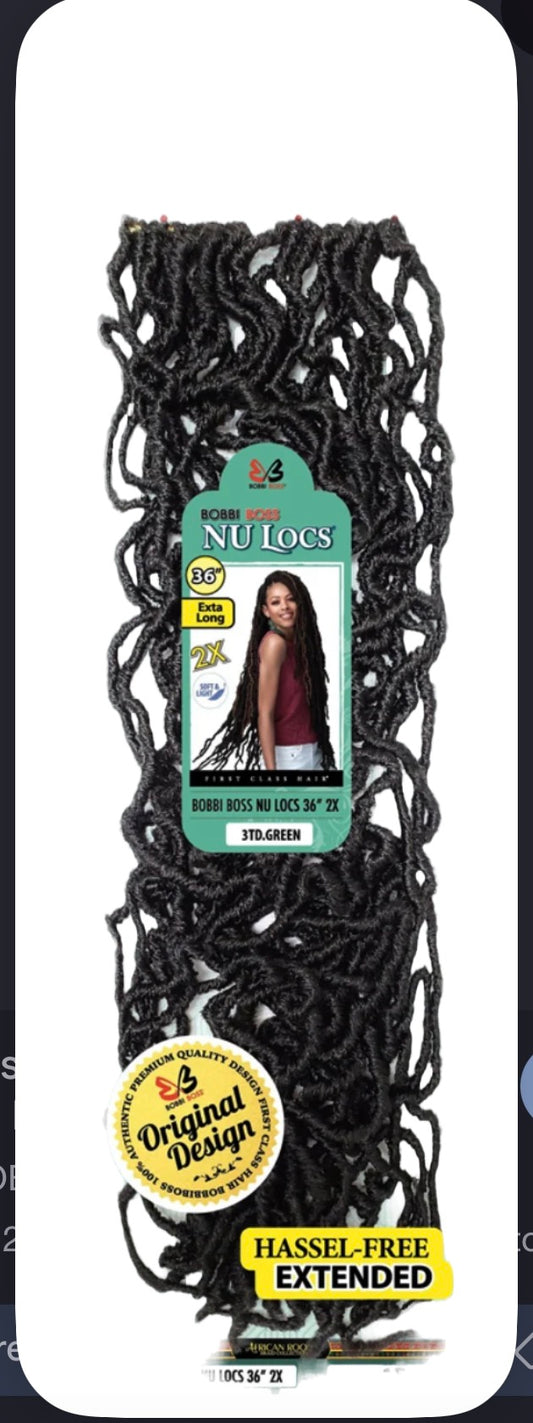 Bobbi Boss Crochet Braids African Roots Braid Collection 2X Nu Locs 36"