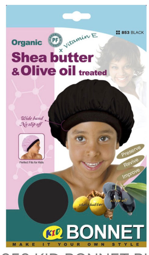 Qfitt Kids Satin Bonnet Black