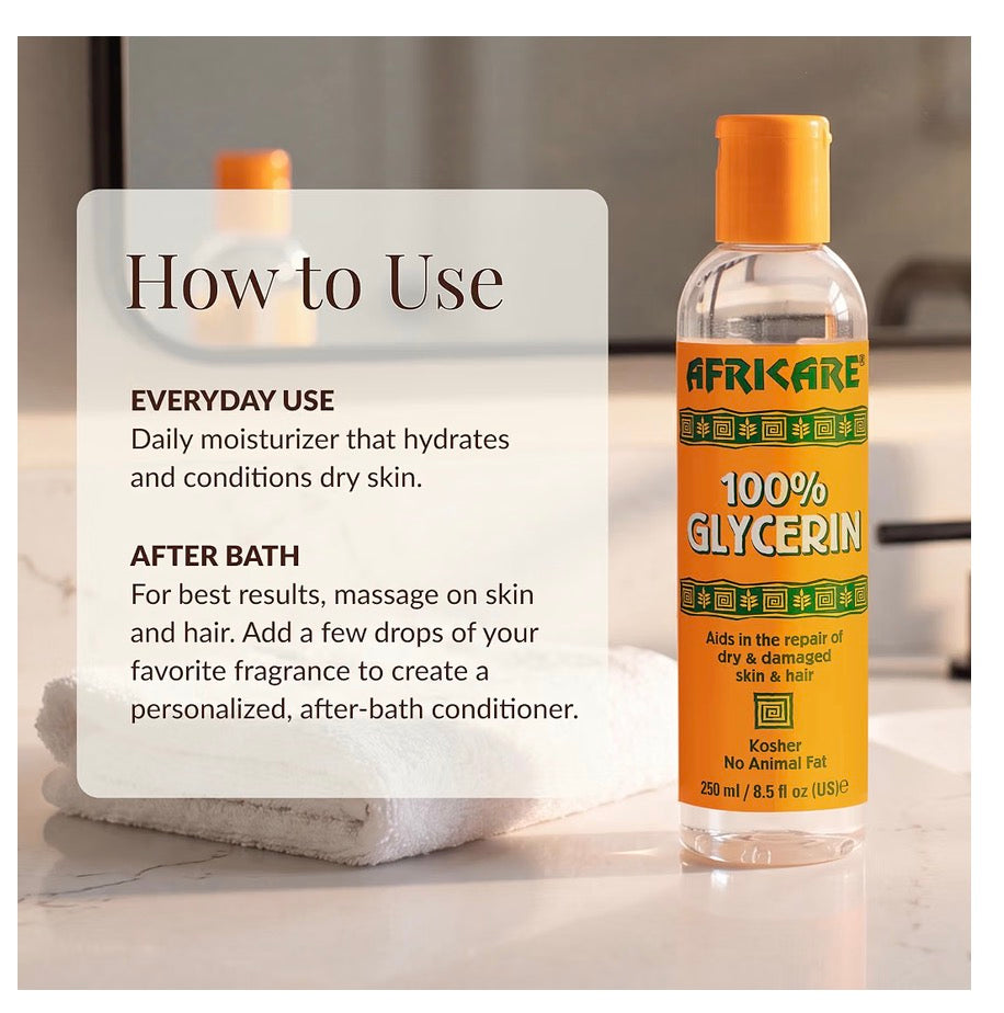 AFRICARE 100% GLYCERIN 8.5 OZ